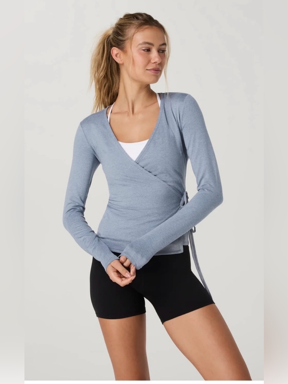 NWT Vuori Halo Long Sleeve Wrap Top, size XL - Picture 2 of 9